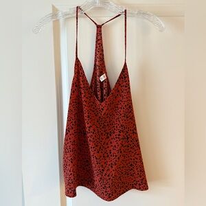 BP Rust and Black Spotted Camisole Top